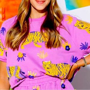 Lavender and Yellow Animal Top